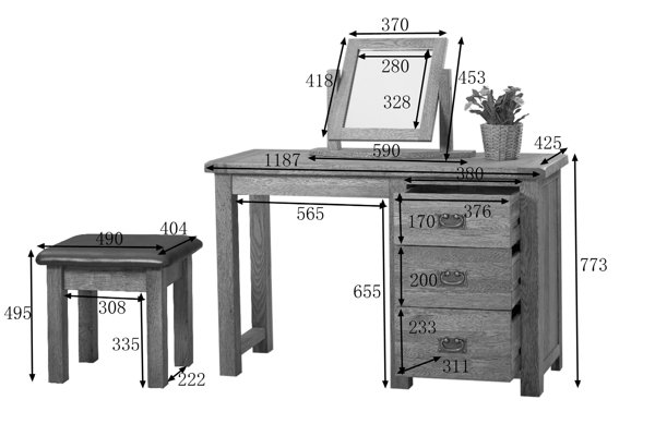 Union Rustic Dressing Table | Wayfair.co.uk